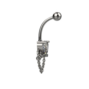 heart design belly ring – cute belly button piercing navel jewellery india - IndoLibas