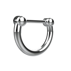 septum ring traditional silver - indian nose piercing jewellery - IndoLibas