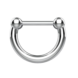 septum ring traditional silver - indian nose piercing jewellery - IndoLibas