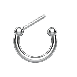 septum ring traditional silver - indian nose piercing jewellery - IndoLibas