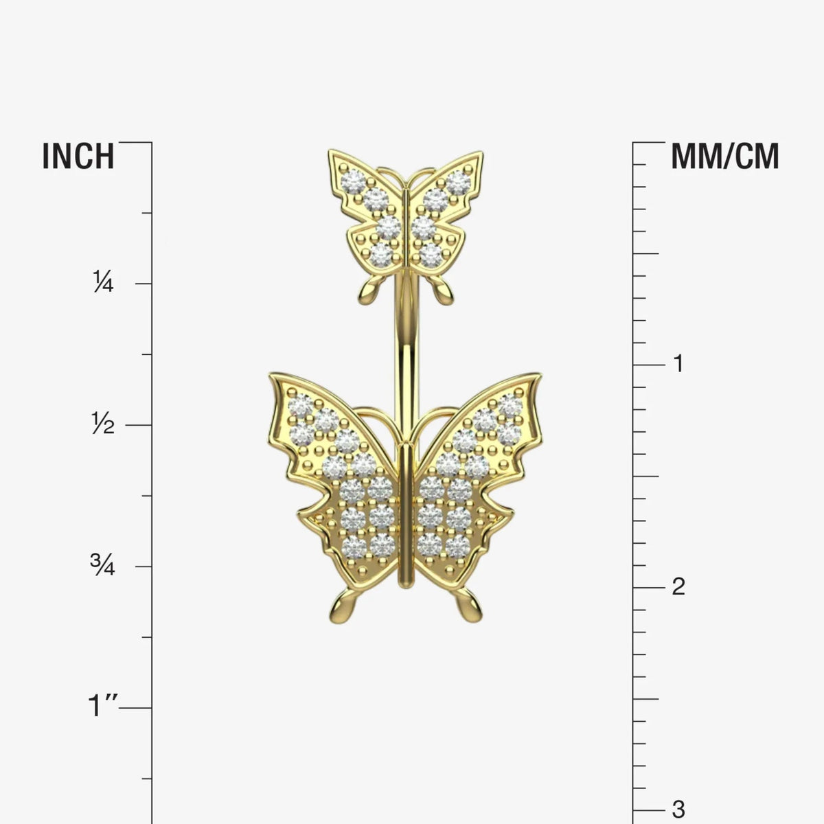 silver butterfly belly ring gold belly rings piercing for women india - IndoLibas
