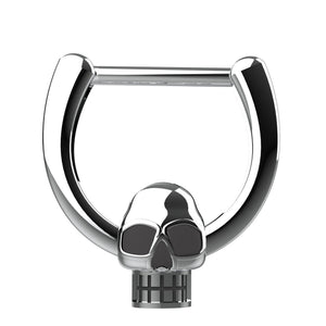 skull septum ring silver - tribal traditional indian nose jewellery - IndoLibas