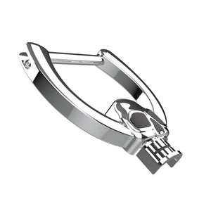 skull septum ring silver - tribal traditional indian nose jewellery - IndoLibas