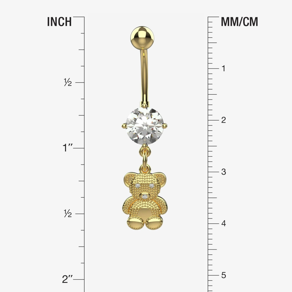 Teddy Charm Navel Ring - Belly Button Piercing Jewelry - IndoLibas