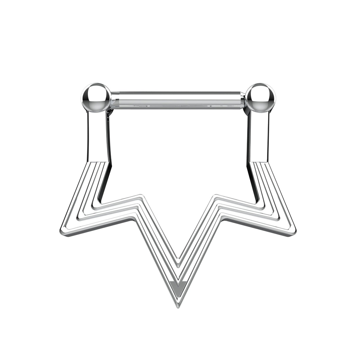 traditional indian septum ring - ethnic nose piercing jewellery - IndoLibas