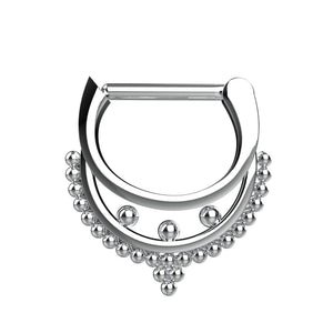 traditional septum ring - tribal nose ring, ethnic piercing jewellery - IndoLibas