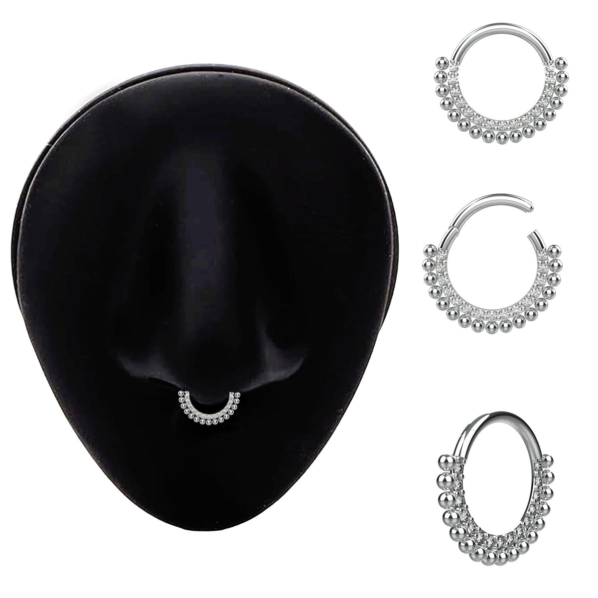 tribal septum piercing jewellery - indian traditional nose ring - IndoLibas