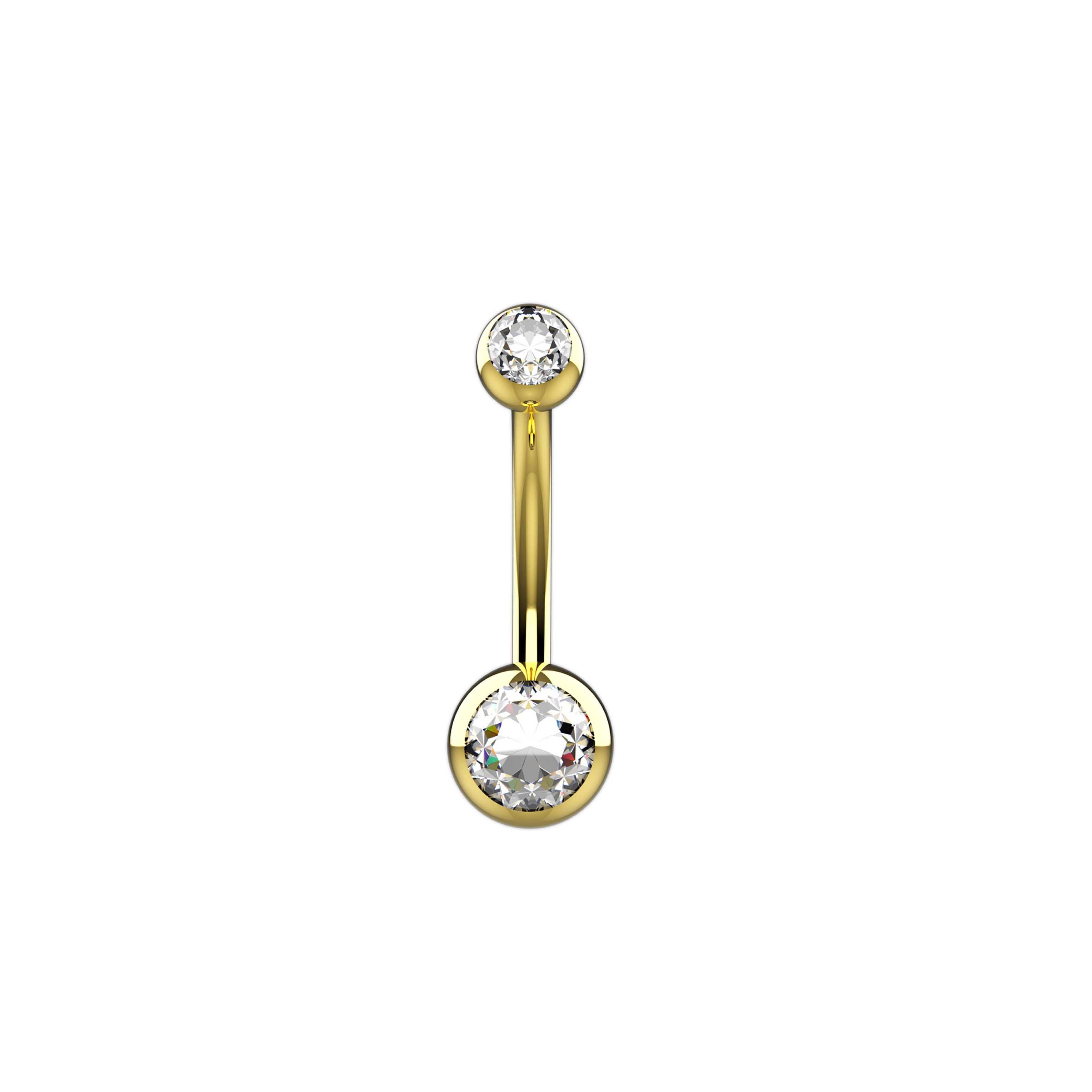 Banana Bar Belly Piercing Ring -Navel Jewelry