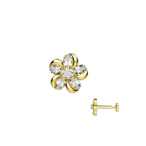 Gold Plated Clip on Nose pin