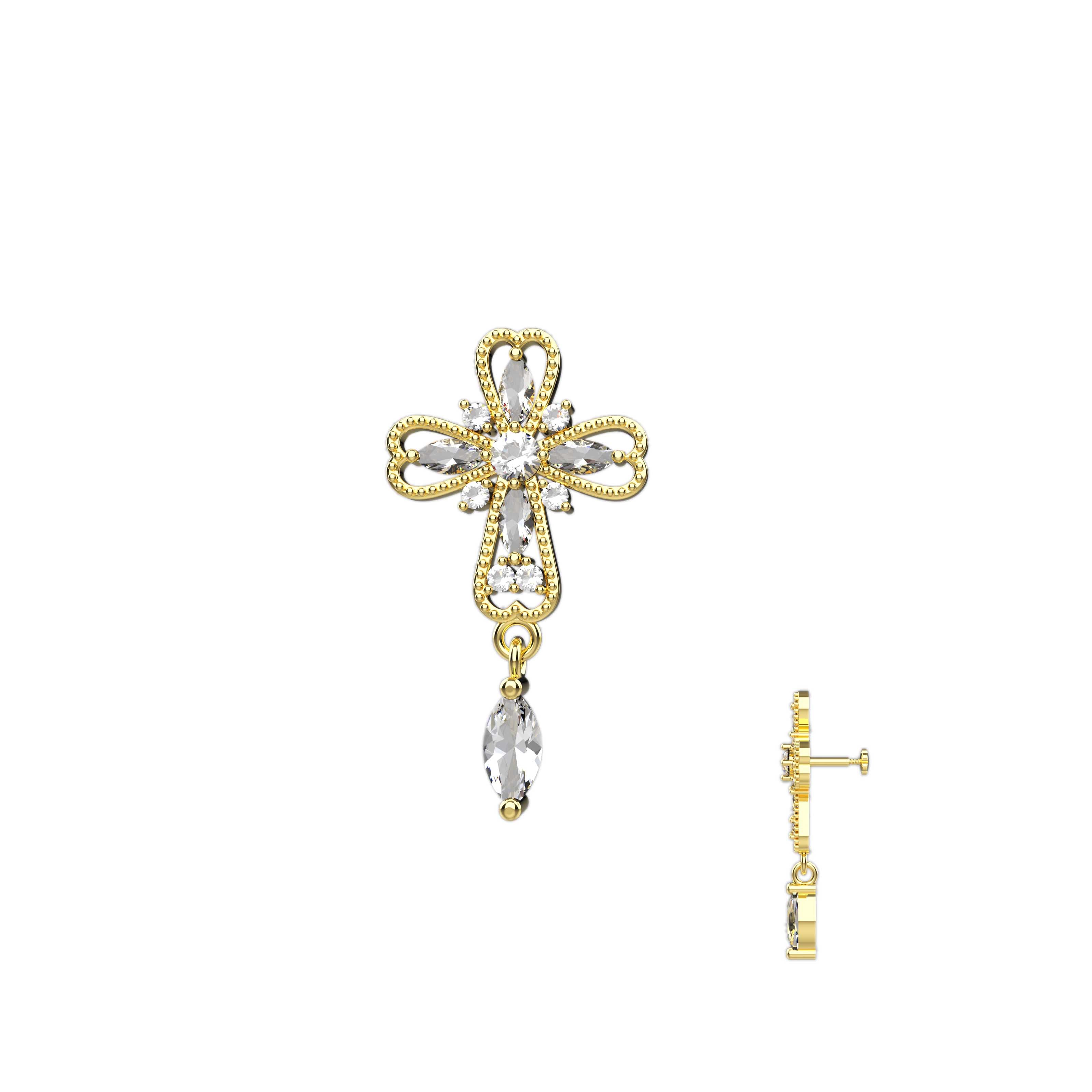 Christian Cross Nose Jewelry