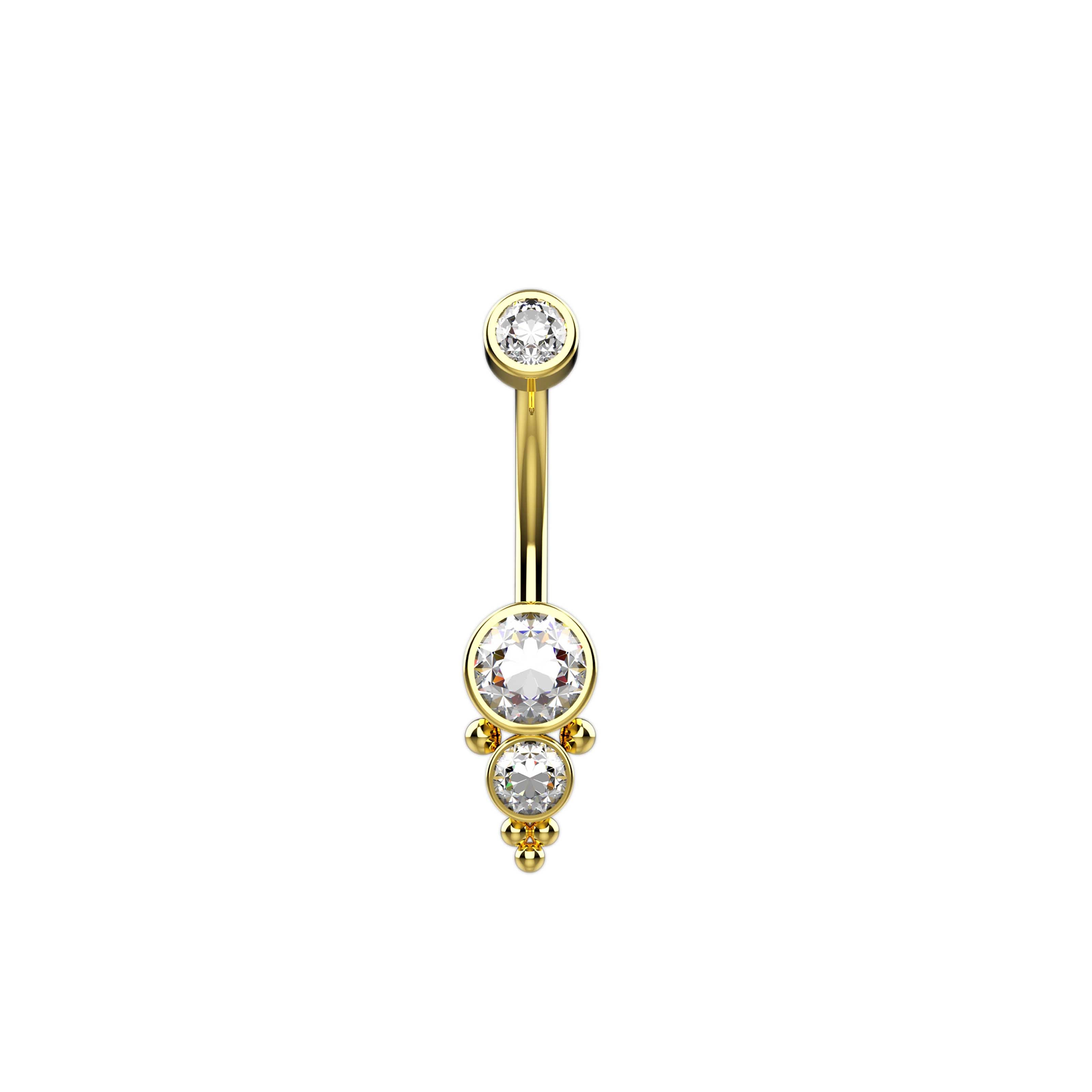 Silver Belly Rings - Stylish Navel Piercing Studs