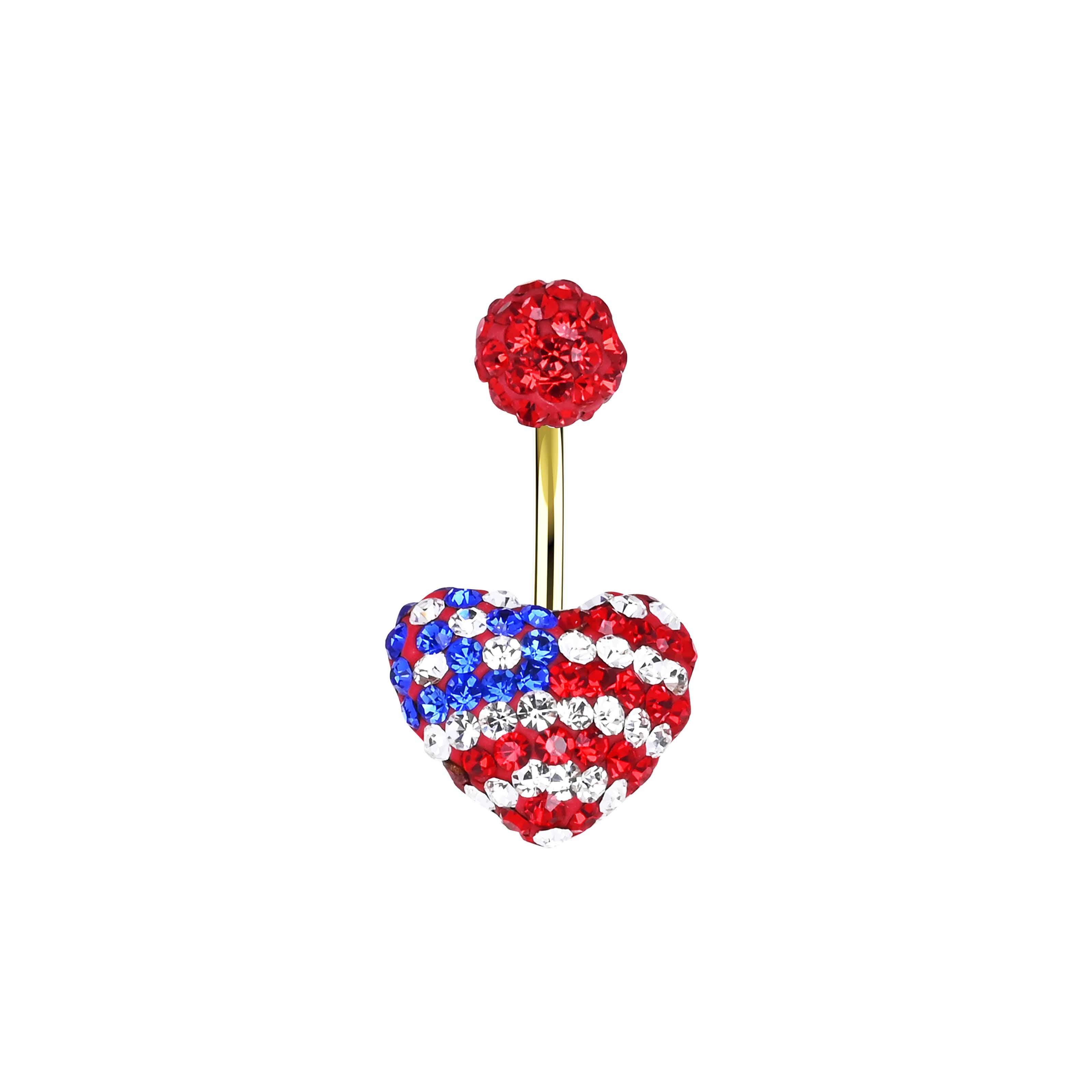 Heart-shaped navel rings