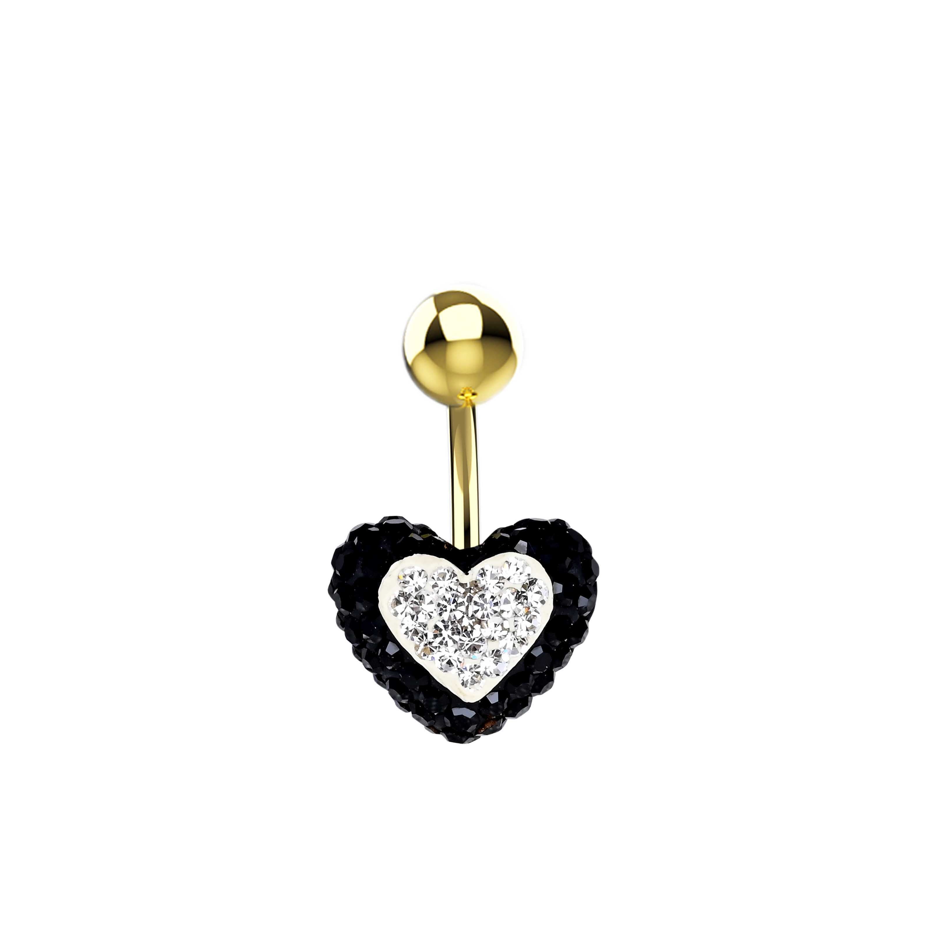 crystal drop belly button ring