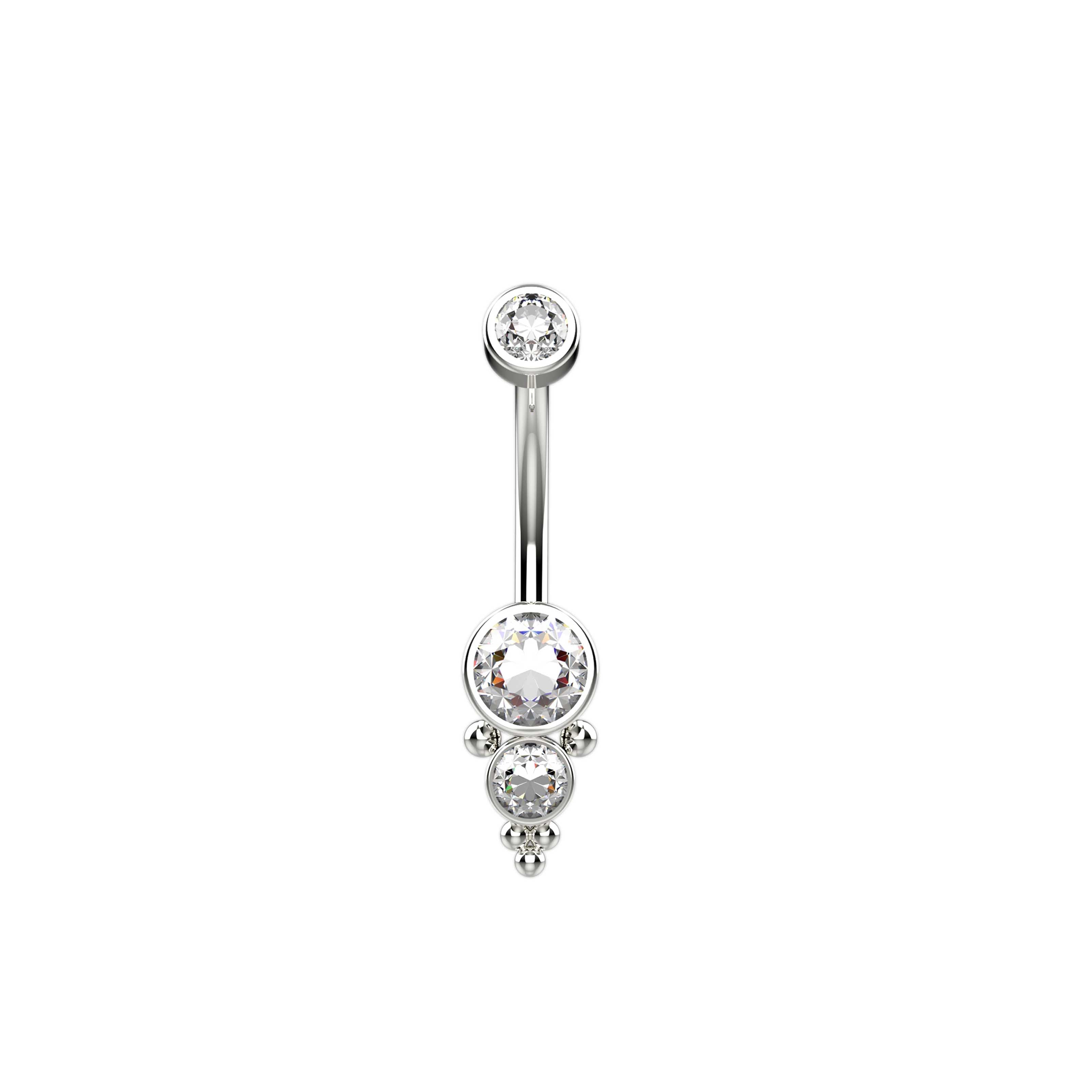 Silver Belly Rings - Stylish Navel Piercing Studs