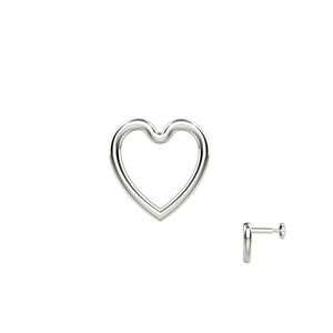 Sterling Silver Heart Nose Jewellery