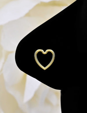 Designer Heart Nose Pin