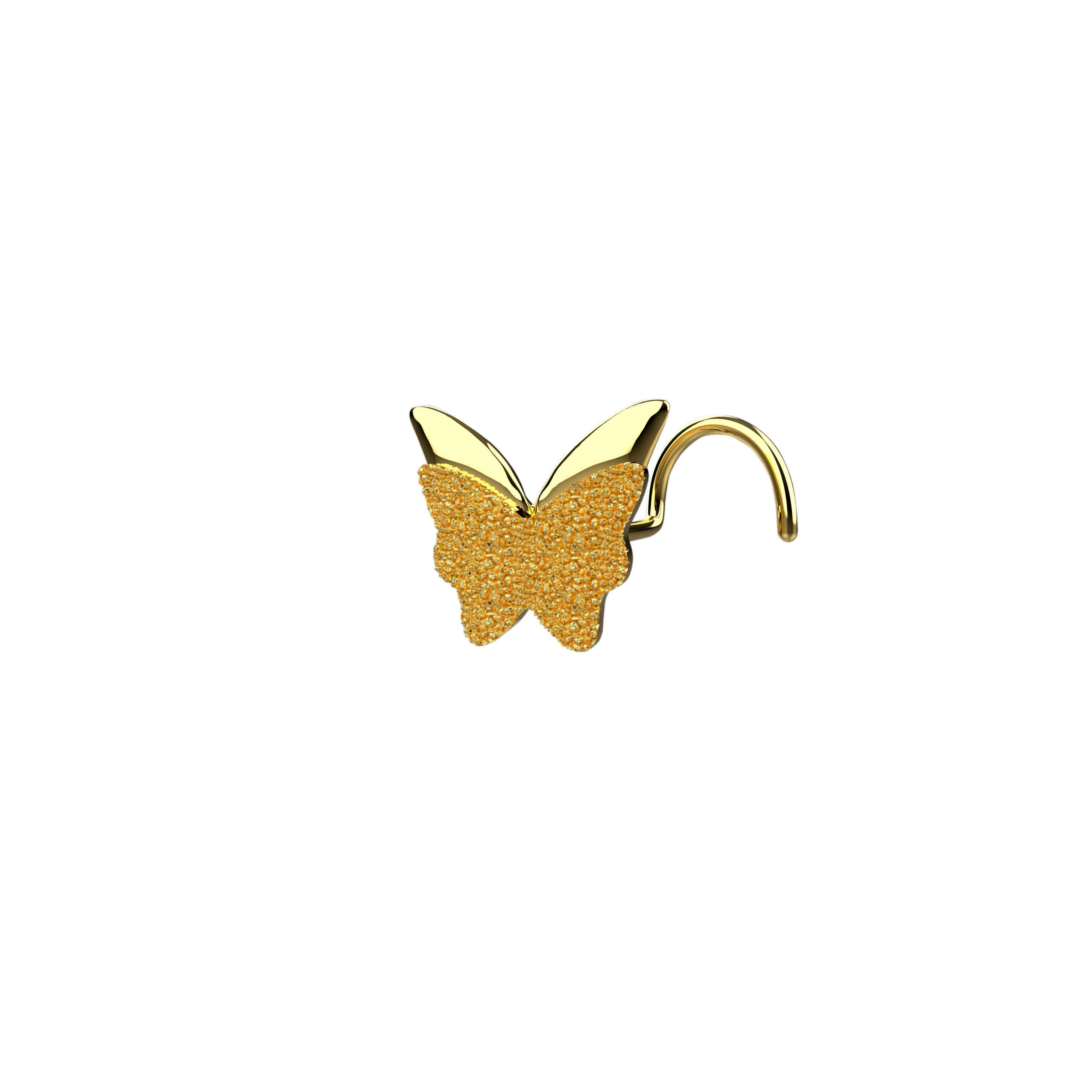 Beautiful Crafted Butterfly Nose Rings | Nose Jewelry Designs