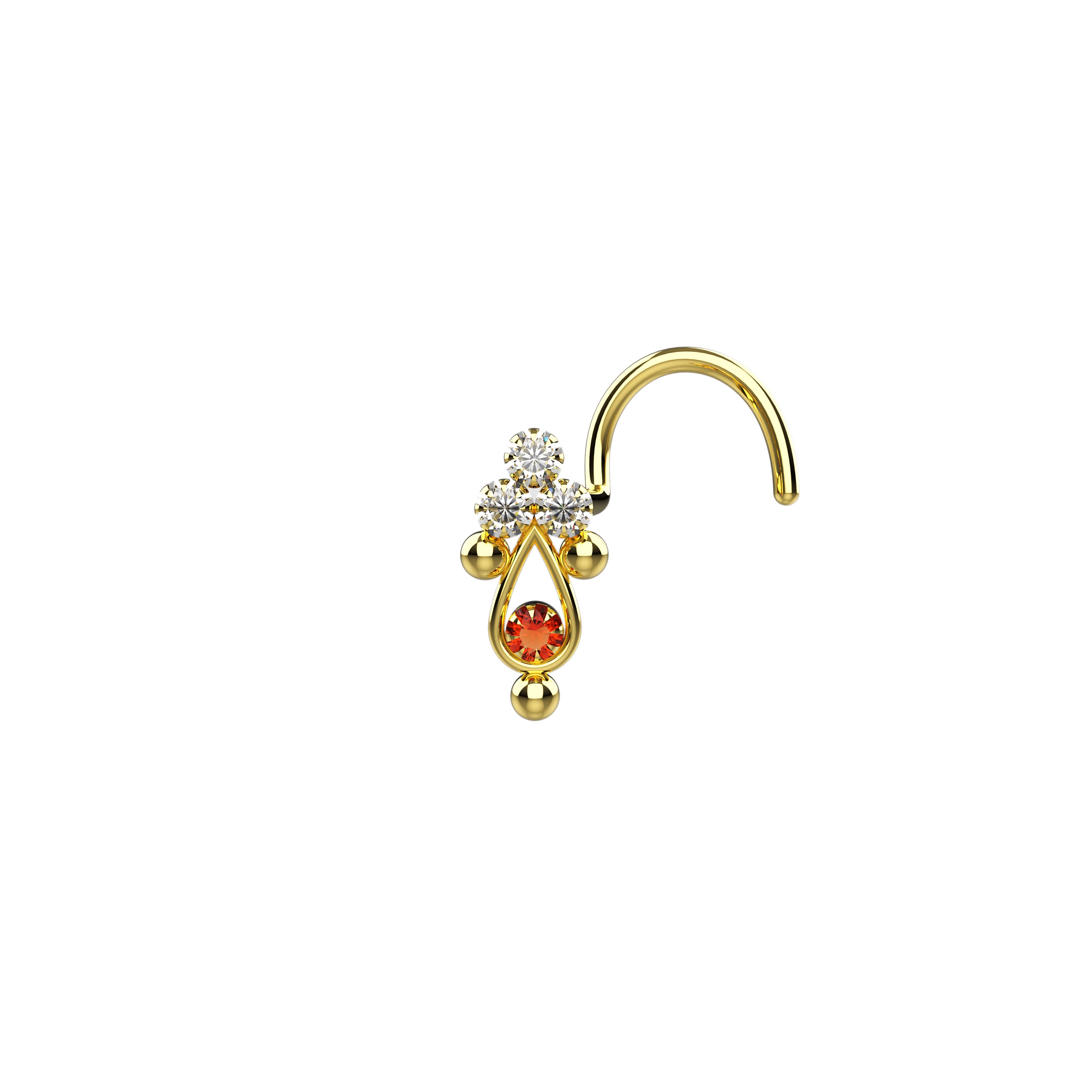 Gold Flower Nose Pin