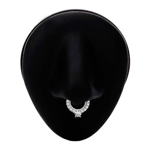 silver septum jewelry silver tribal nose stud ring