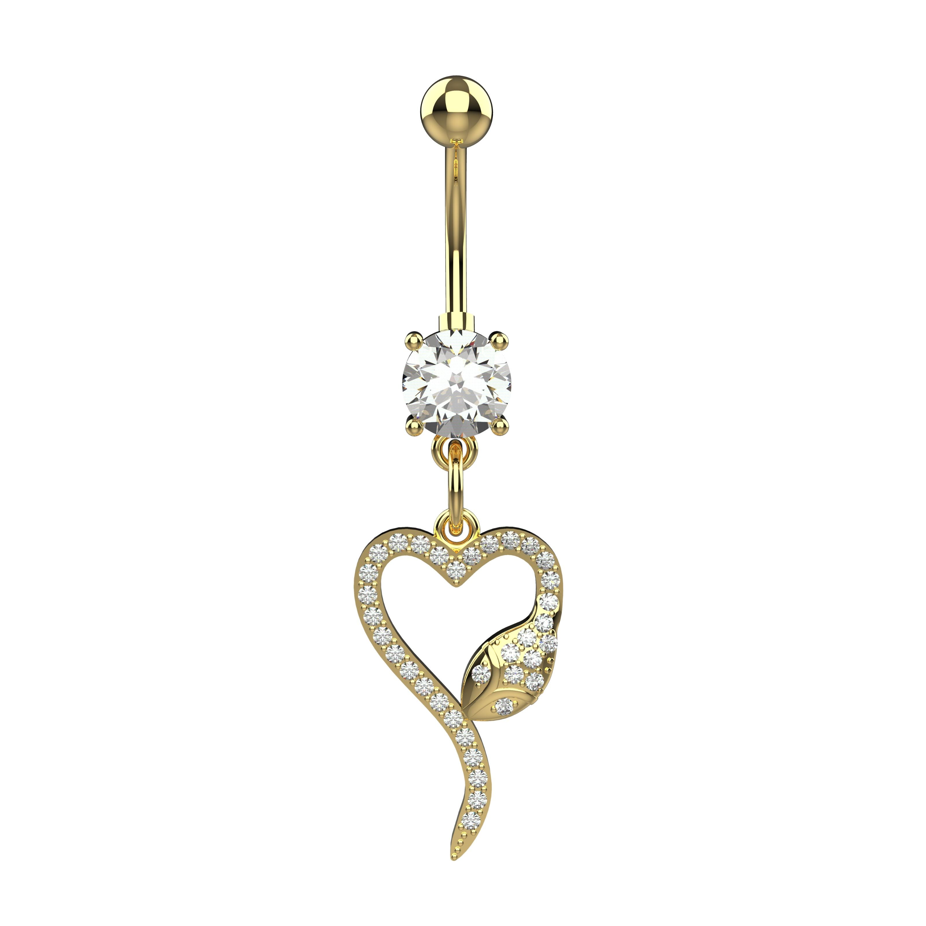 Women belly ring jewellery Indian style - Trendy belly button ring for party wear