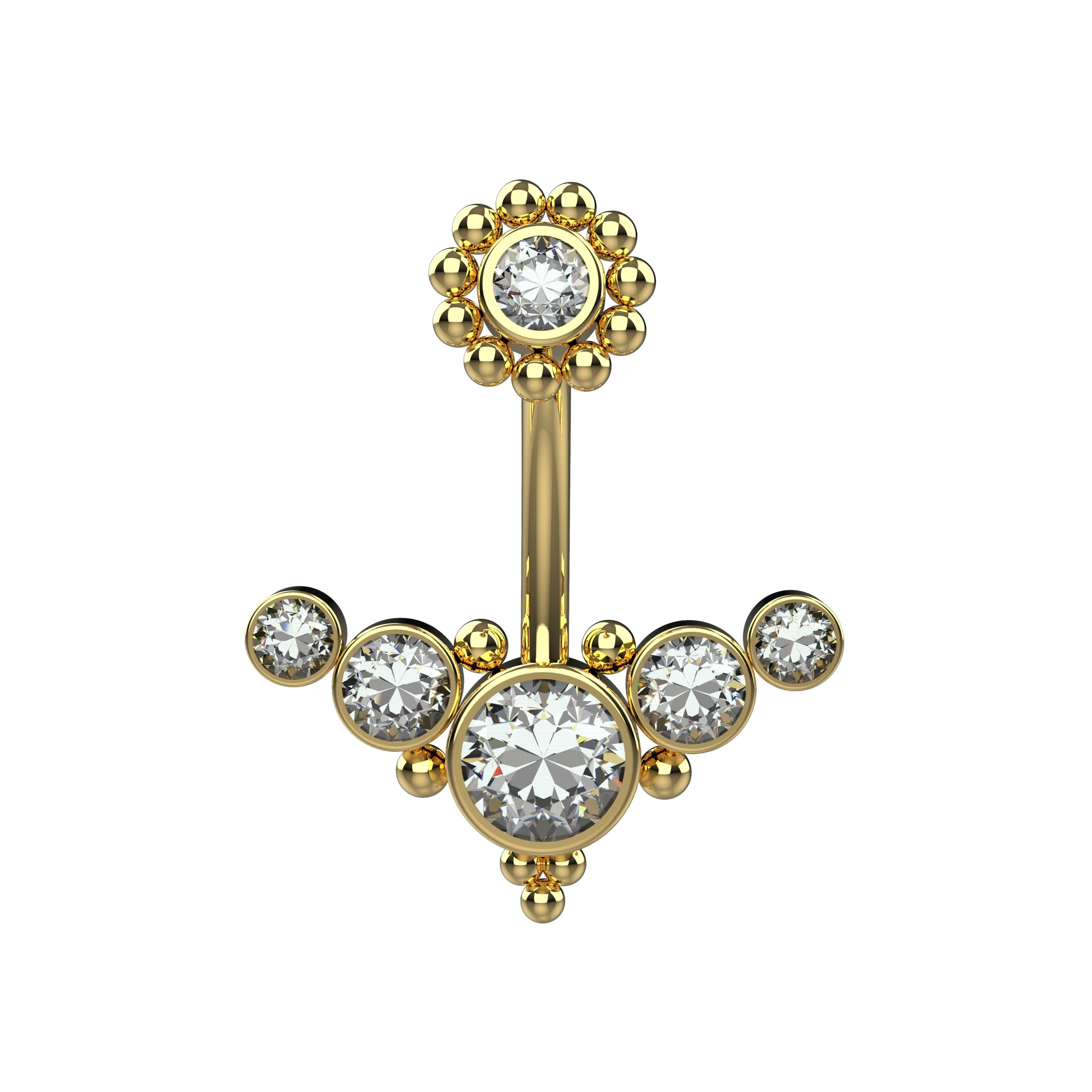 Fashionable belly button jewelry India