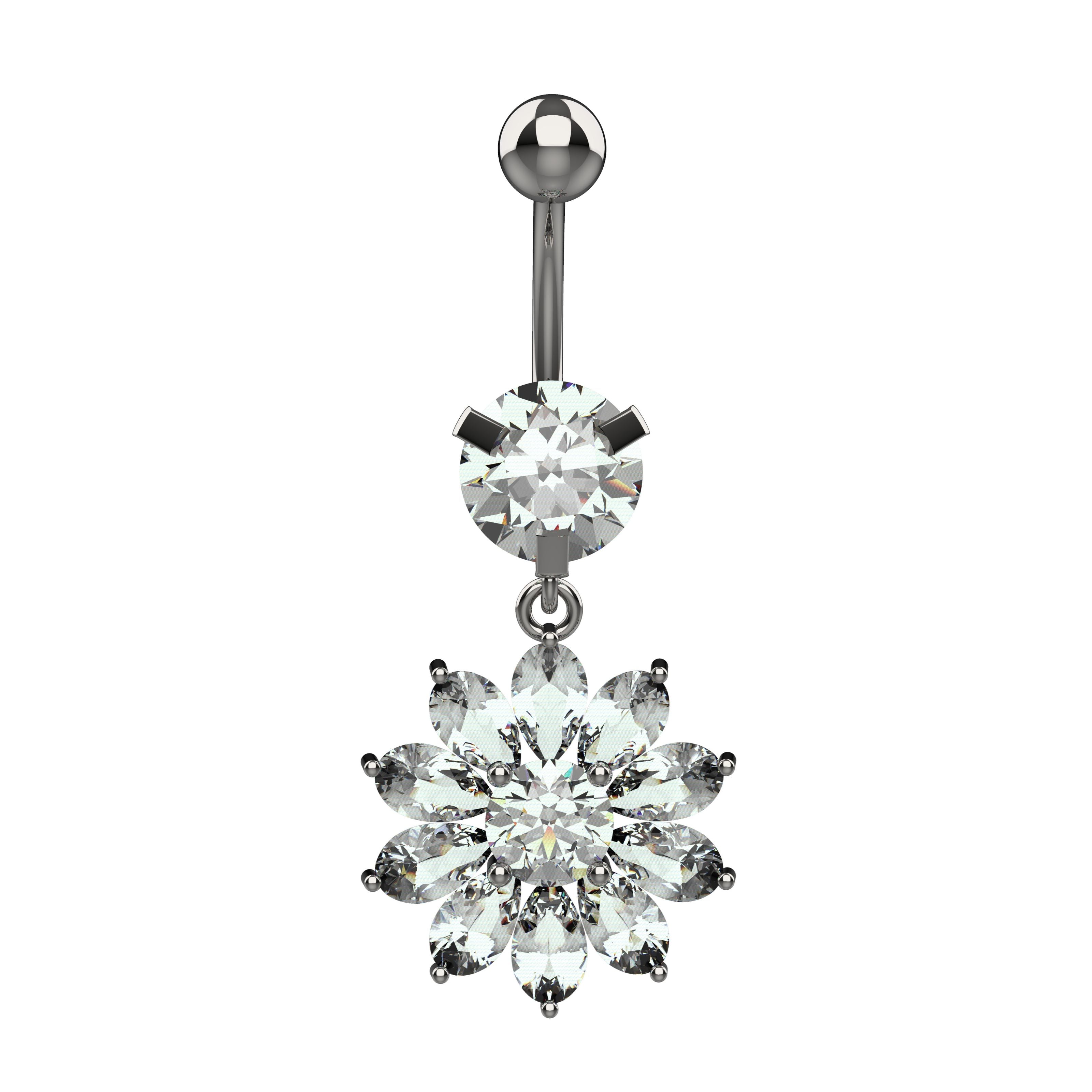 Stylish navel piercings