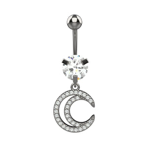 moon belly rings piercing - dangling belly button piercing jewellery india