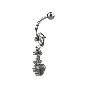 indian belly button jewellery - belly piercing ring india