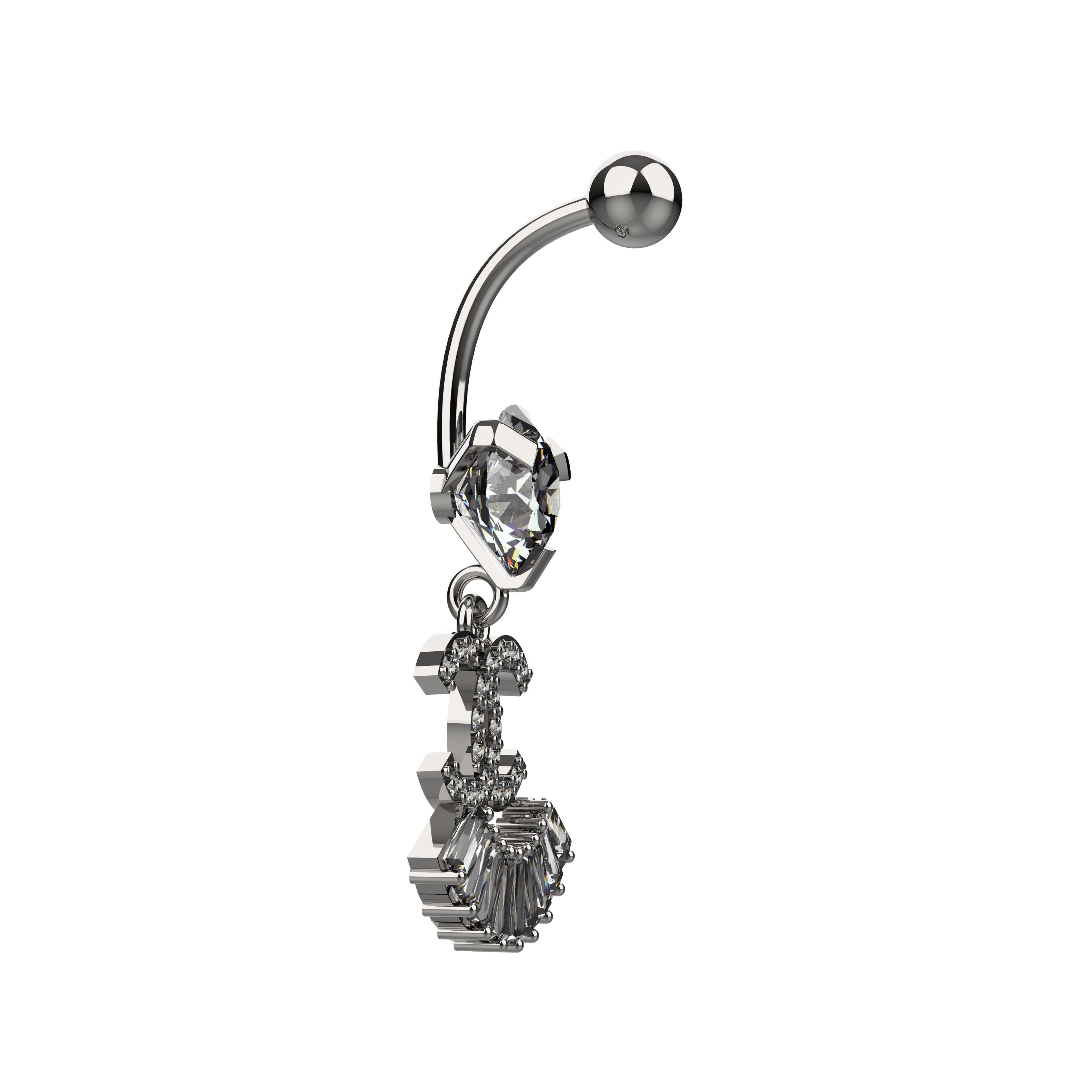 indian belly button jewellery - belly piercing ring india