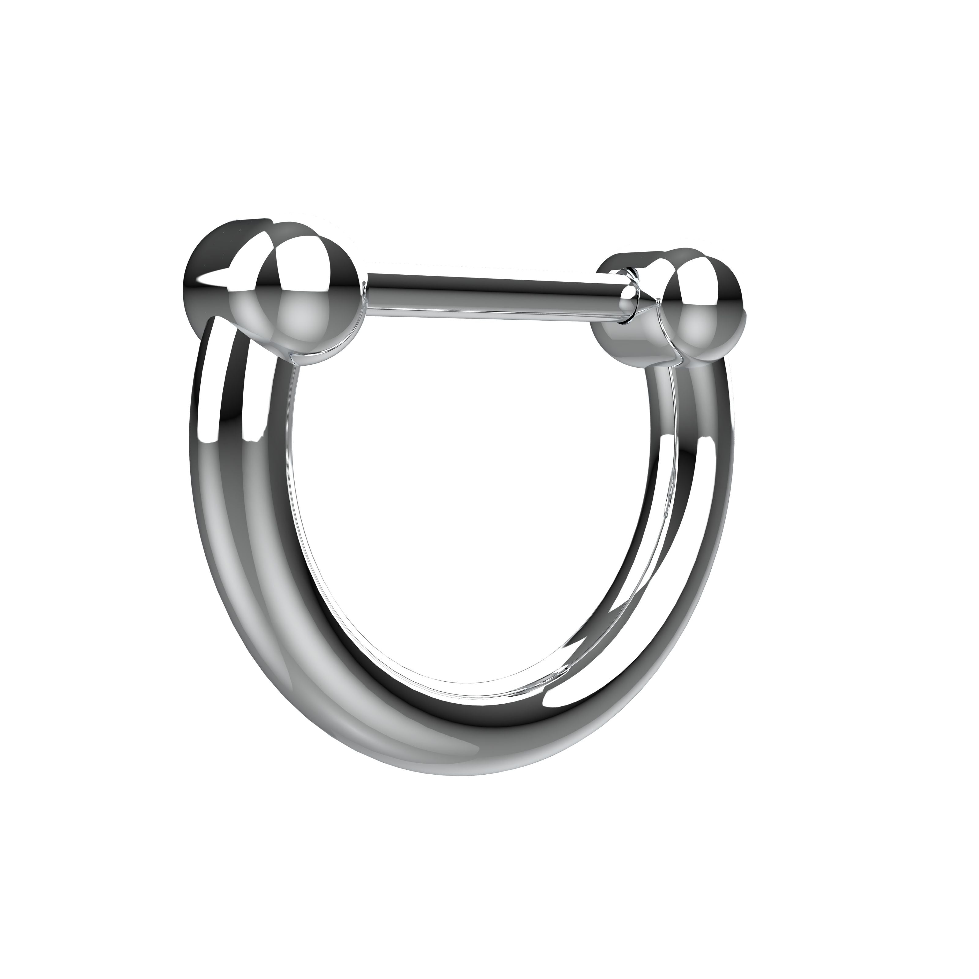 indian press on nose ring - silver press on septum jewellery