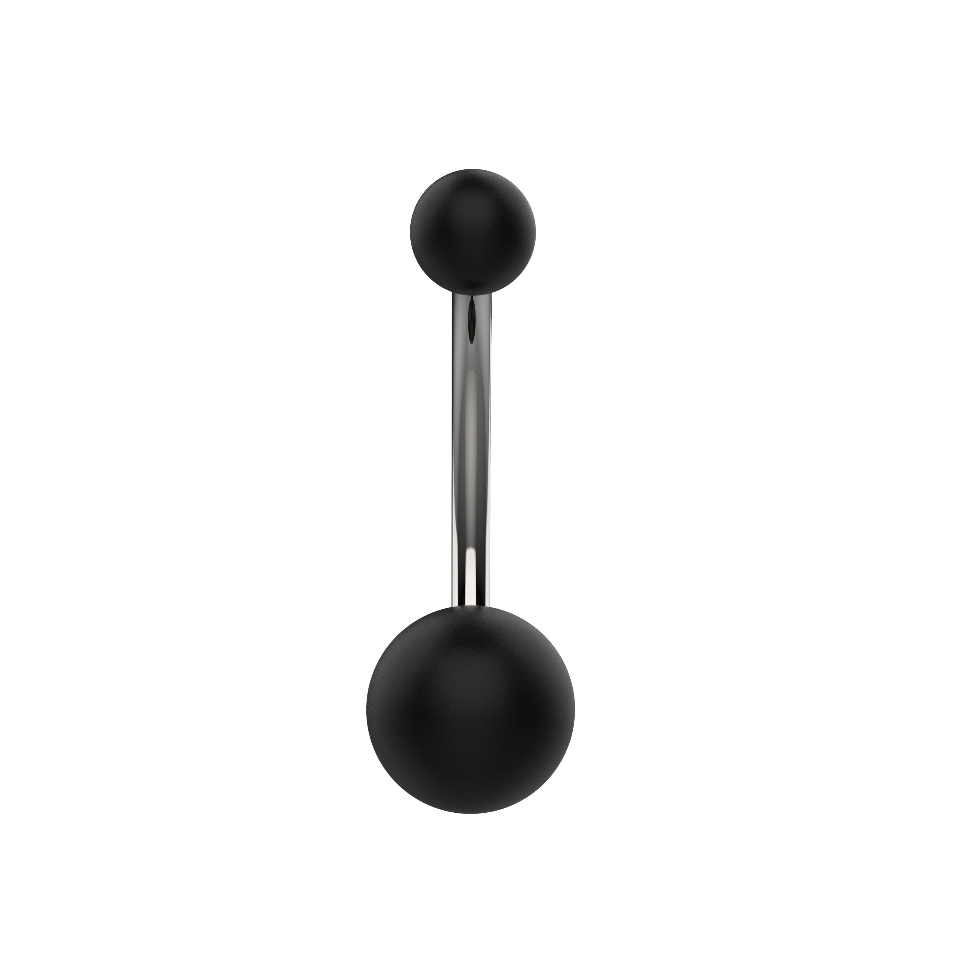 Hypoallergenic black pearl navel ring for women