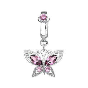 Silver fake belly button ring 