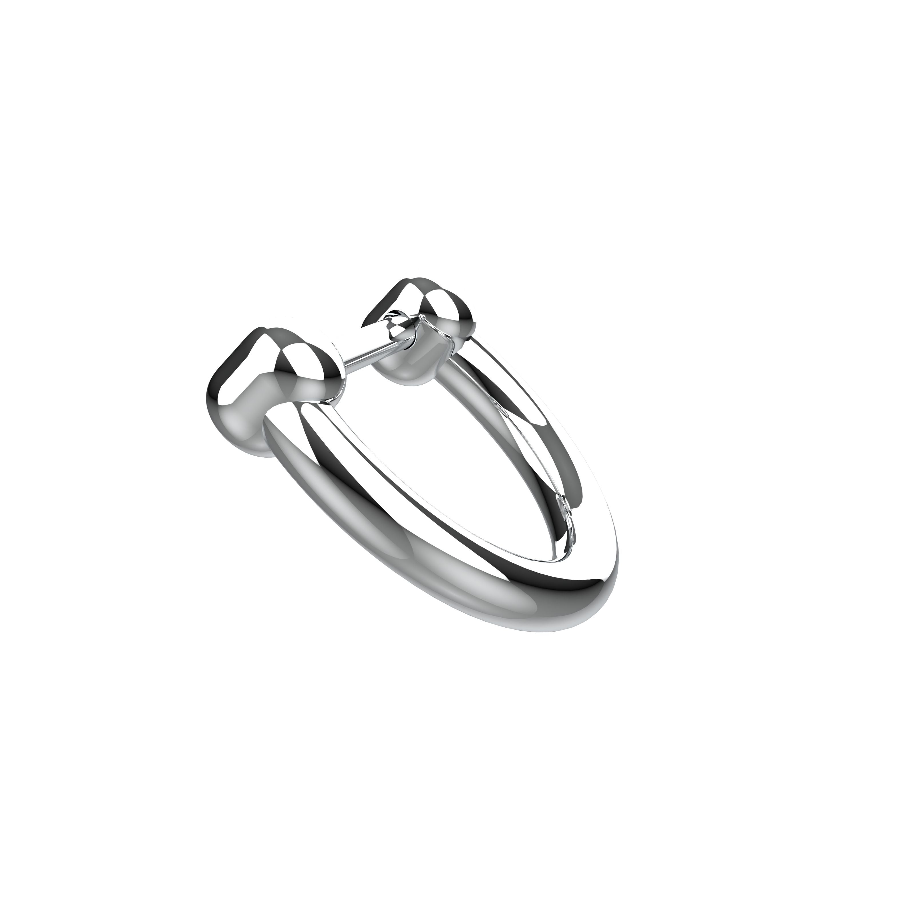indian nose piercing jewellery - silver septum ring for women