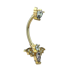 Gold belly button ring