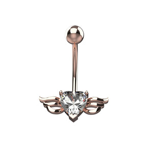 Rose gold belly piercing jewelry