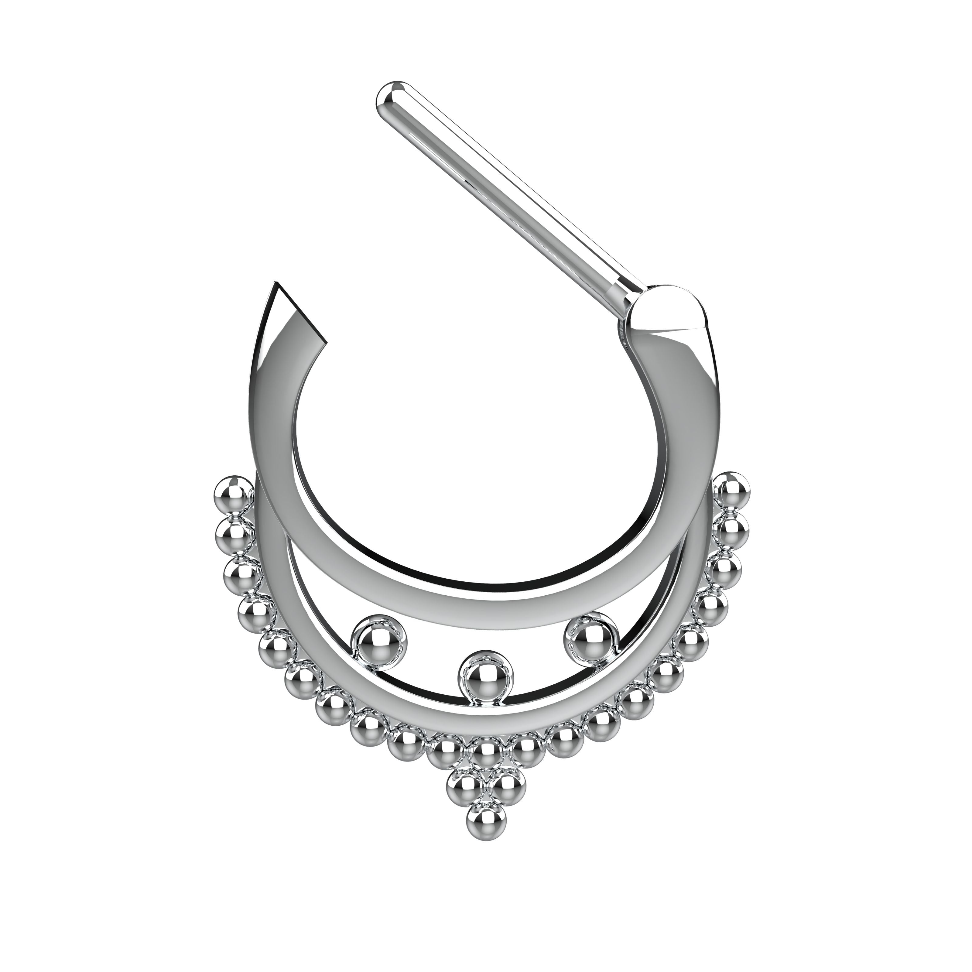 boho tribal nose ring - handmade septum ring