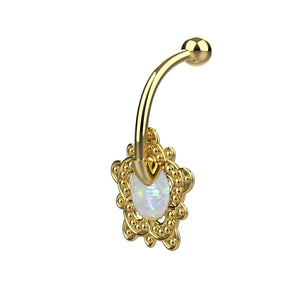 indian belly button piercing jewellery - gold navel ring india