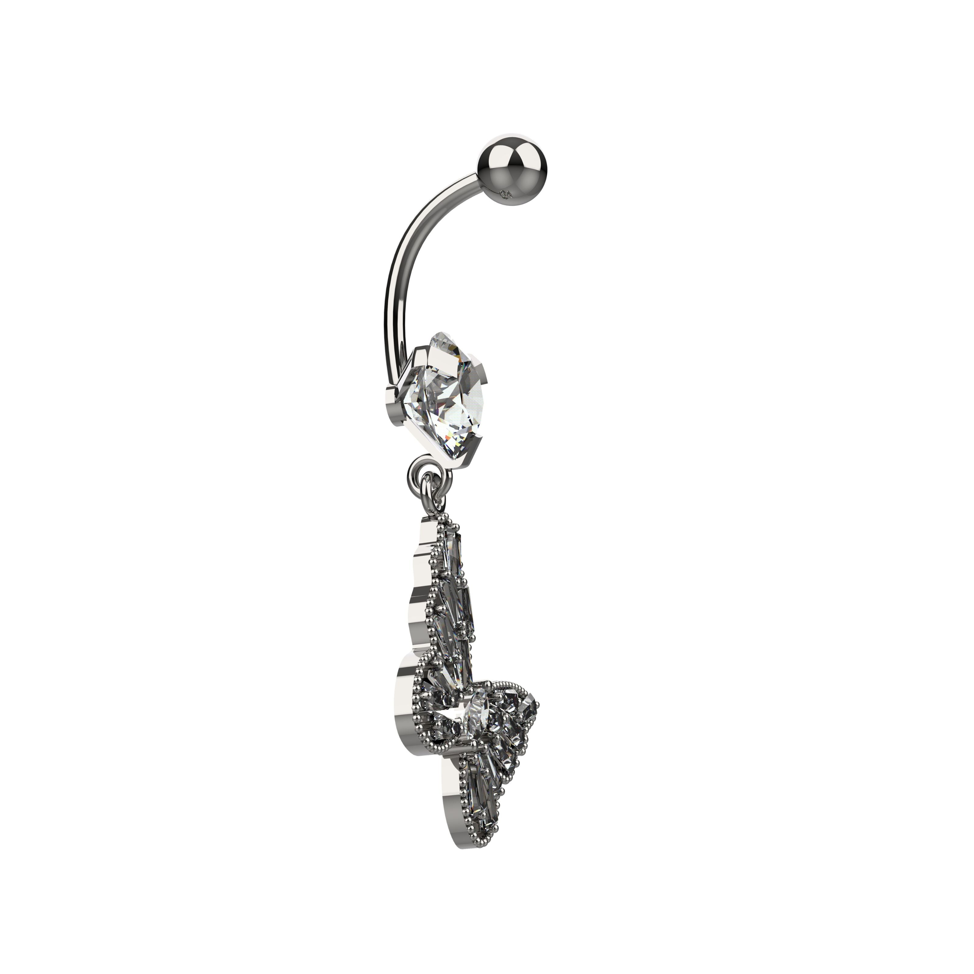 women’s butterfly belly piercing jewelry