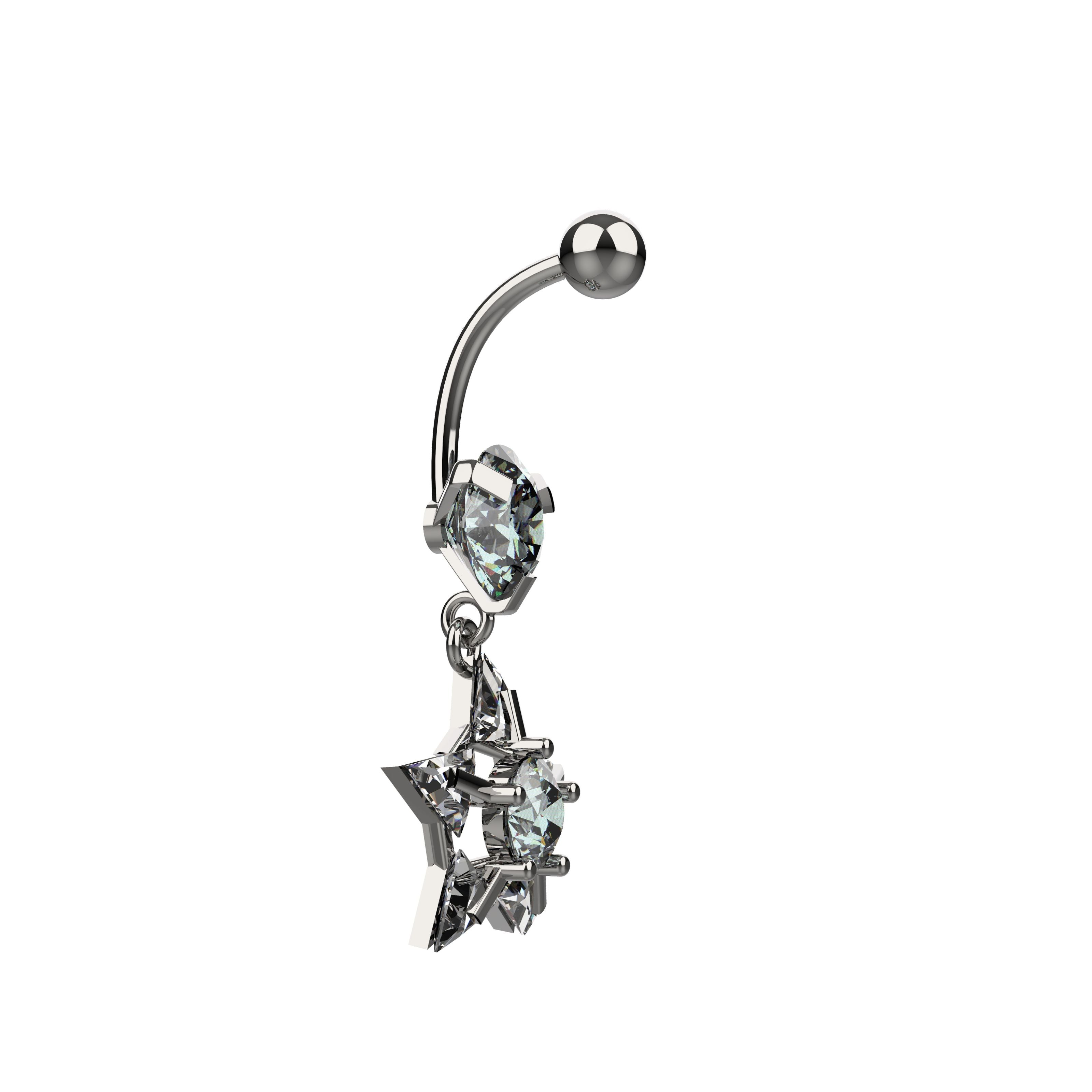 indian belly button ring - belly button piercing jewellery india