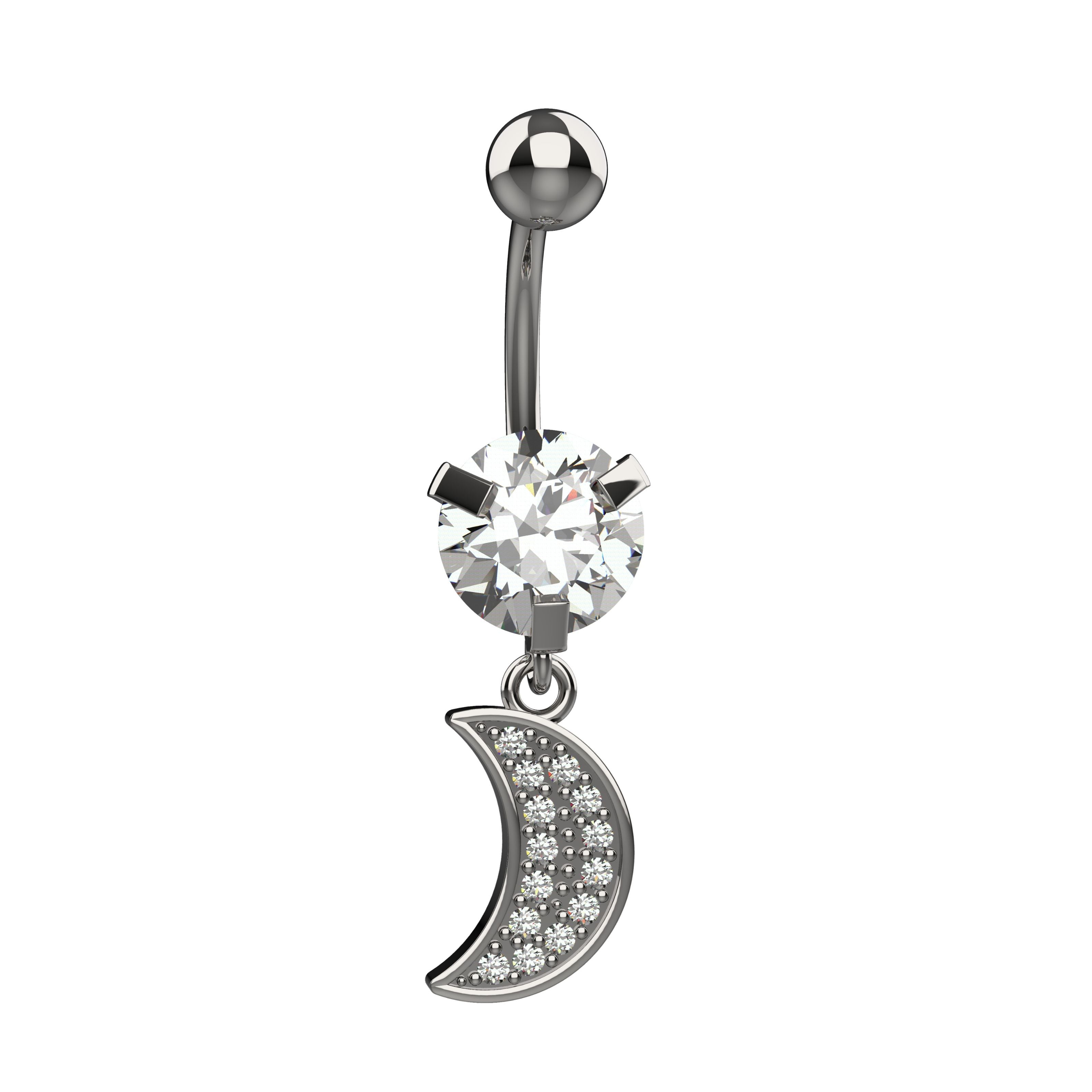 Belly button ring with 