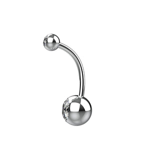 Silver navel piercing jewelry