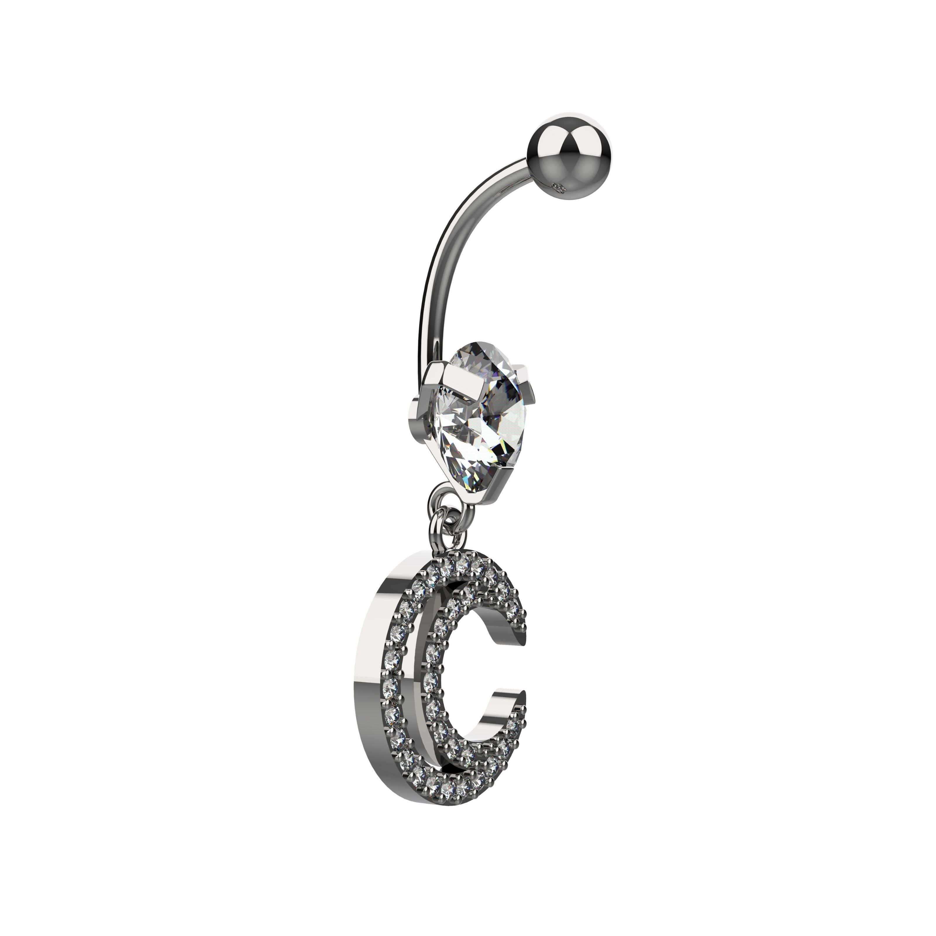 moon belly piercing ring - belly rings piercing jewellery india
