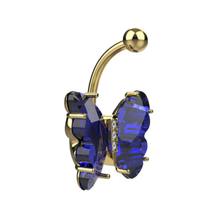 dainty butterfly navel ring - butterfly navel piercing jewelry