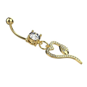 Dangling belly ring for girls India - Stylish belly ring jewellery close up