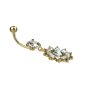 Indian-style navel piercing jewelry
