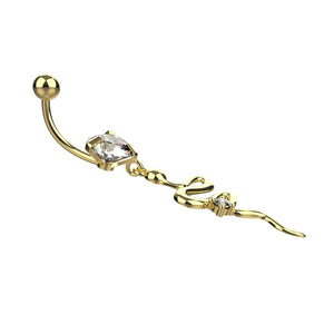 Snake design belly ring for women India - Animal design belly button piercing jewellery