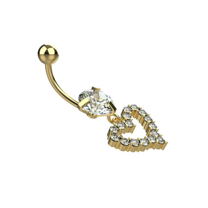 heart belly ring india - belly rings and piercing jewellery