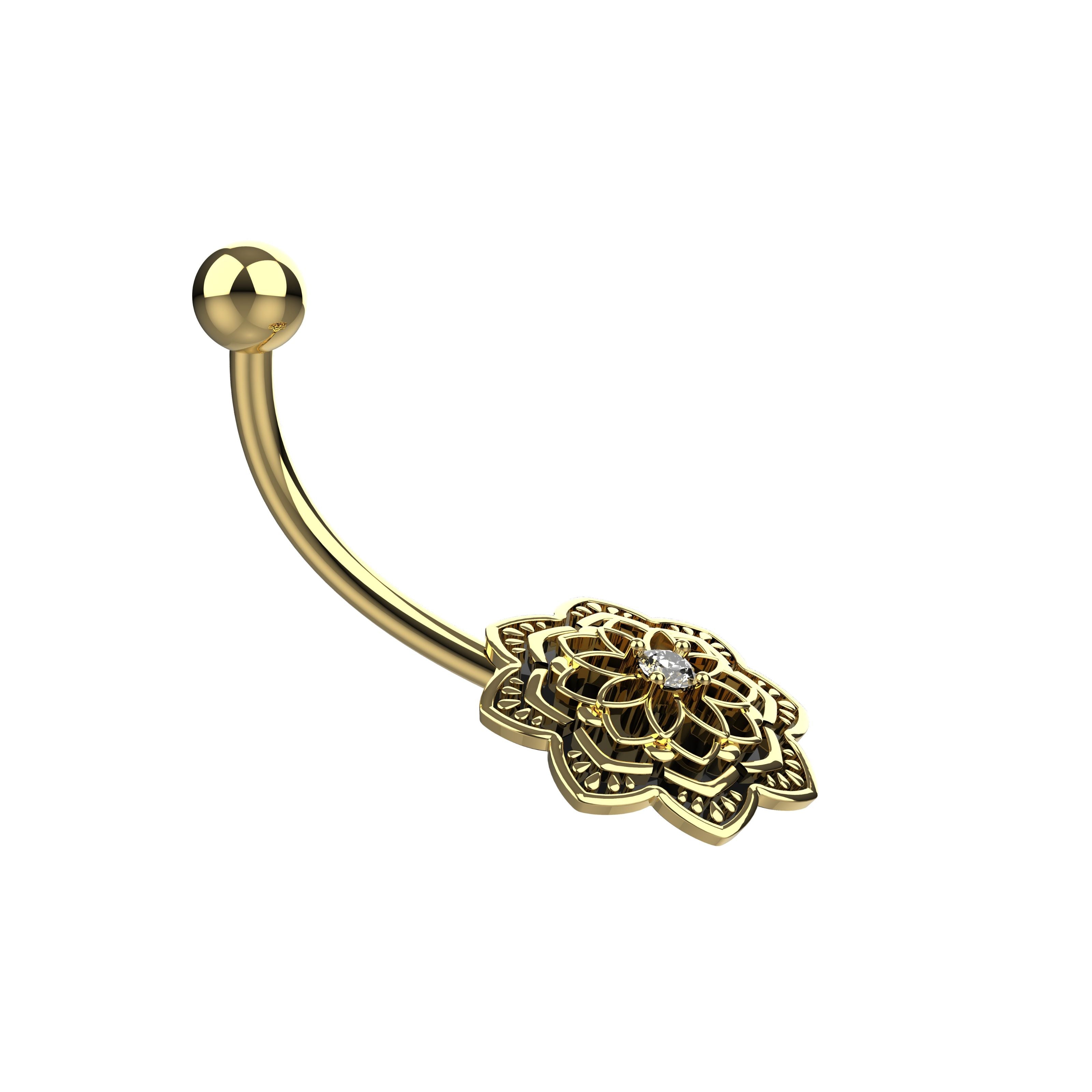 oxidised navel ring india - traditional belly piercing jewellery
