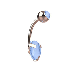 Rose gold belly button ring 
