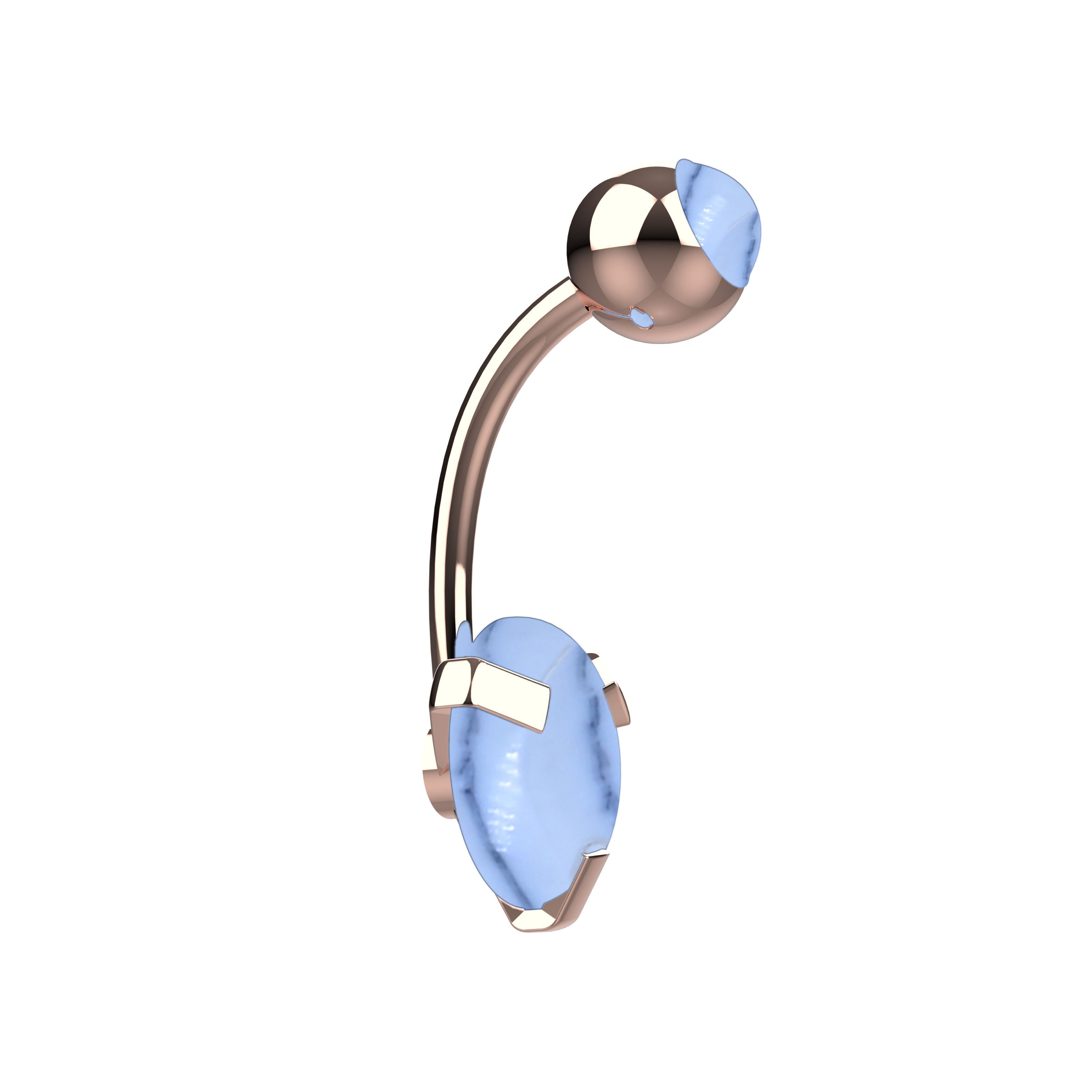 Rose gold belly button ring 